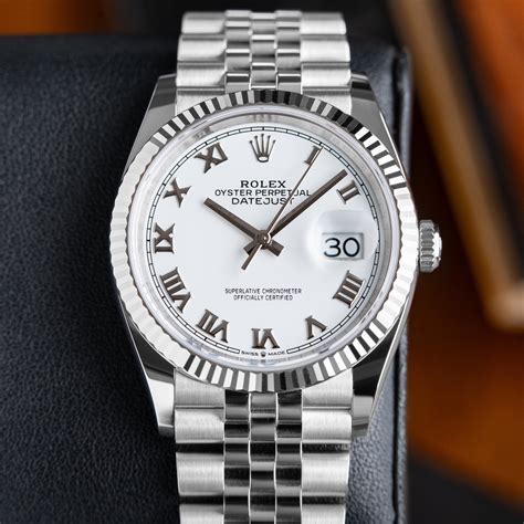 36 new rolex datejust|Rolex Datejust 36mm white dial.